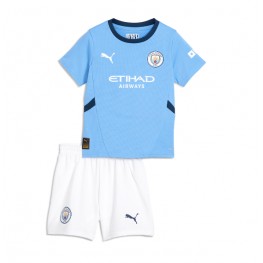 Manchester City Thuis tenue Kids 2024-25 Korte Mouw (+ Korte broeken)